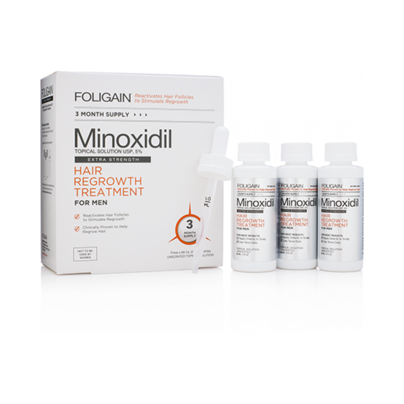 Minoxidil 5% Hair Regrowth Treatment For Men 3x60 мл | Foligain